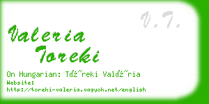 valeria toreki business card